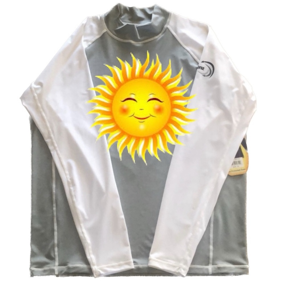 Sun Protection Zone Long Sleeve Rash Guard Long Sleeves Swim‎ Shirt  XL